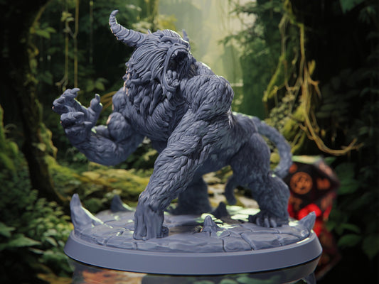 Great Horned Ape - Rangers of the Savage Frontier - Highly Detailed Resin 8k 3D Printed Miniature