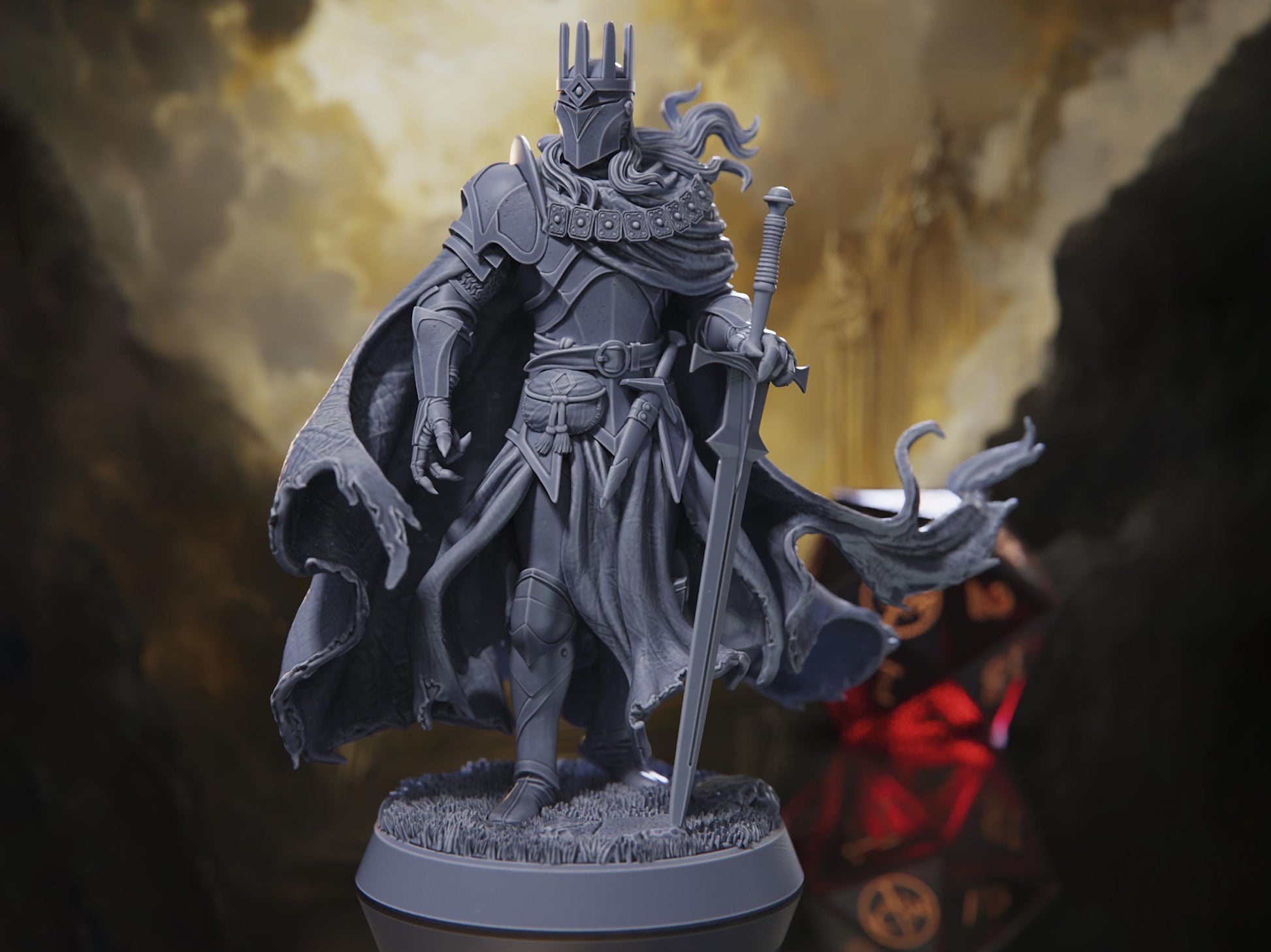 Champion of Justice - Paladin/Fighter/Cleric - Trial of Souls - Highly Detailed Resin 8k 3D Printed Miniature