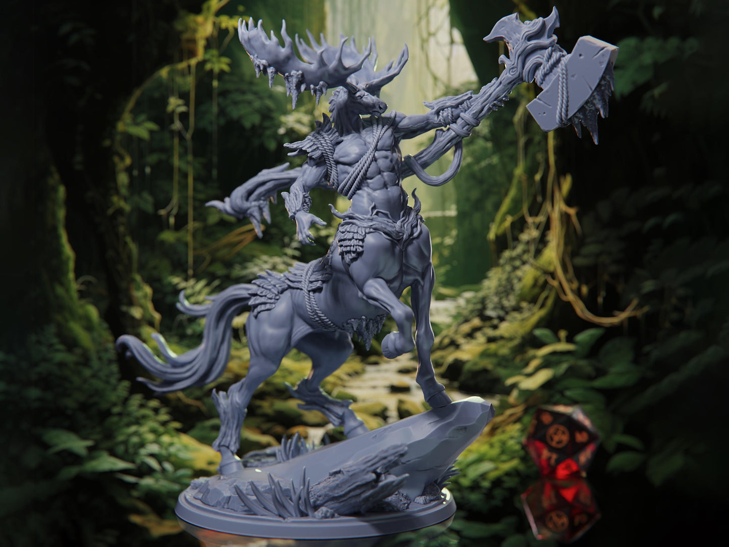 Warden Centaur - Rangers of the Savage Frontier - Highly Detailed Resin 8k 3D Printed Miniature