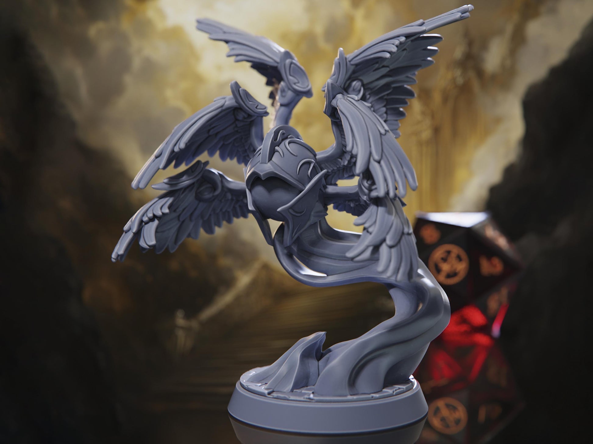 Cassisian Helmet - Trial of Souls - Highly Detailed Resin 8k 3D Printed Miniature