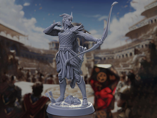 Marksman of the Red Forest - Tournament of Champions - Highly Detailed Resin 8k 3D Printed Miniature