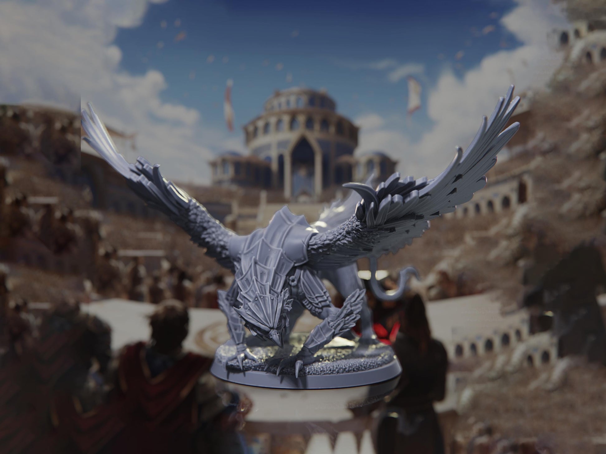 Champion of the Griffon Knights (Mounted or No Rider) - Tournament of Champions - Highly Detailed Resin 8k 3D Printed Miniature