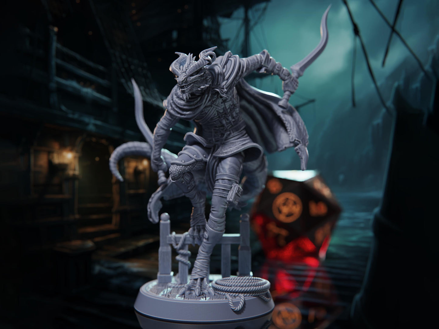 Lalxyus Haltar - Dragonborn Rogue - Voyage of the Damned - Highly Detailed Resin 8k 3D Printed Miniature