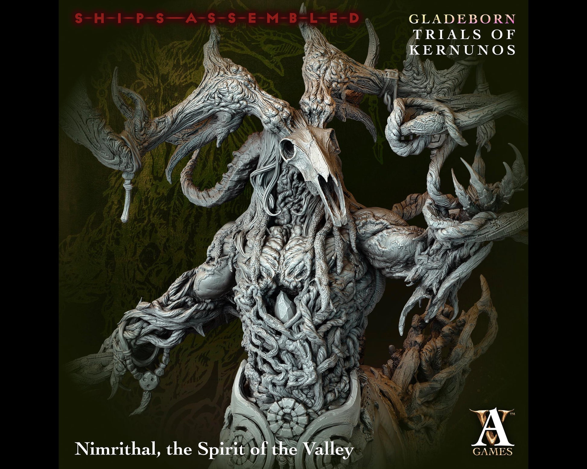 Nimrithal, The Spirit of the Valley - Trials of Kernunos - Highly Detailed Resin 8k 3D Printed Miniature