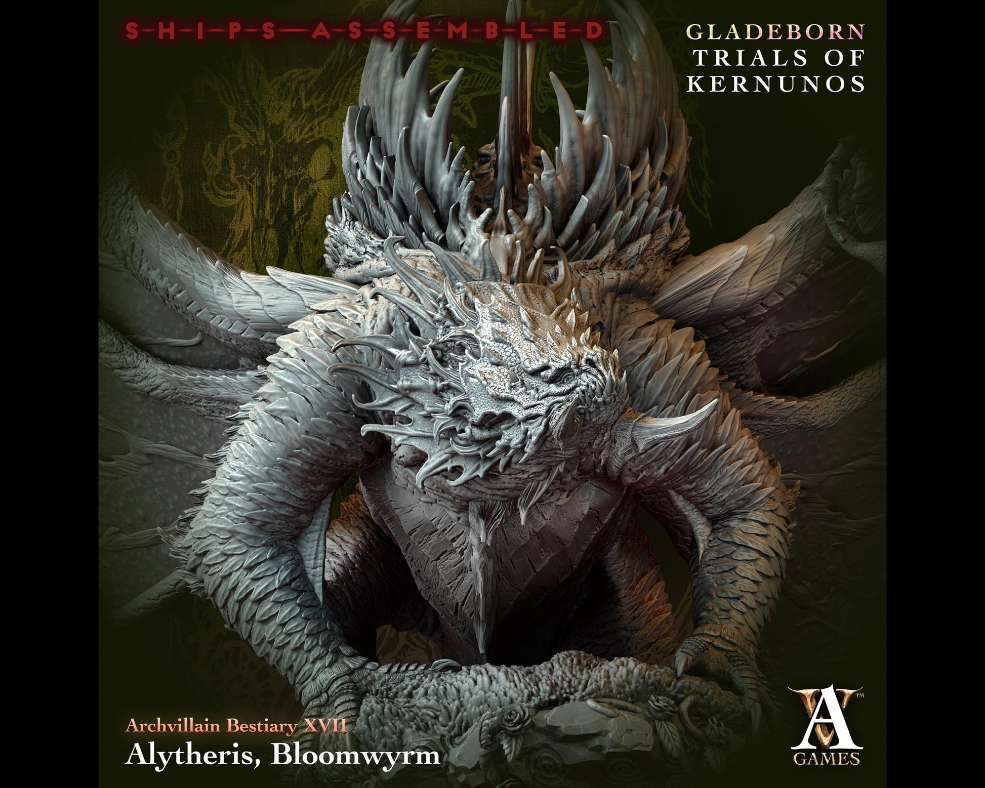 Alytheris, Bloomwyrm - Trials of Kernunos - Highly Detailed Resin 8k 3D Printed Miniature