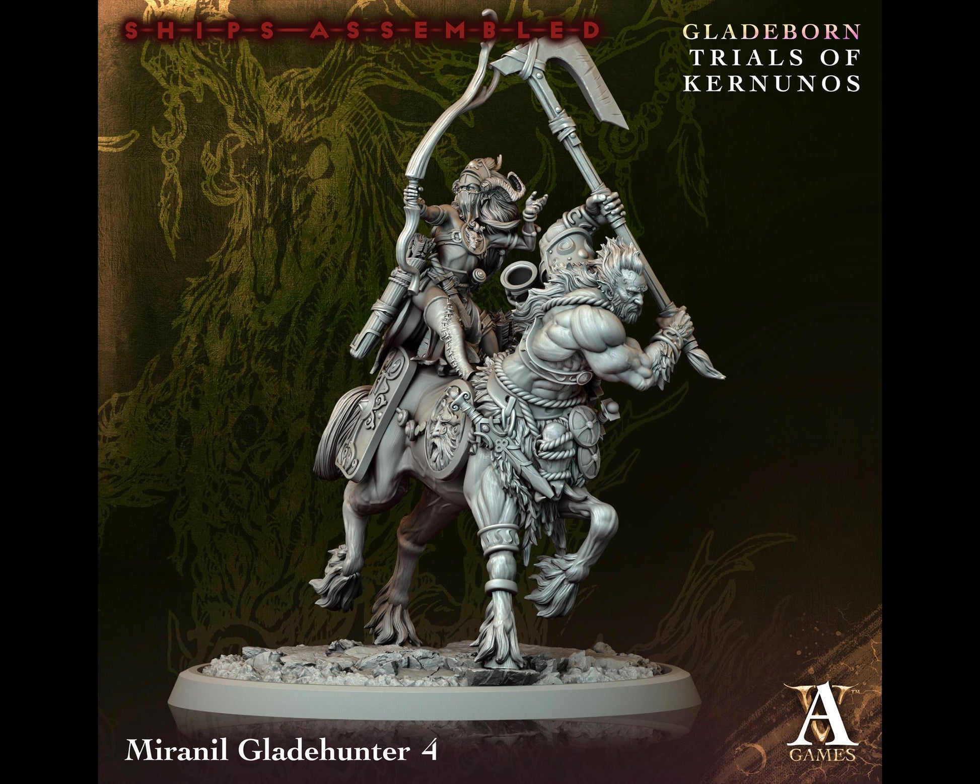 Miranil Gladehunter 4 - Trials of Kernunos - Highly Detailed Resin 8k 3D Printed Miniature