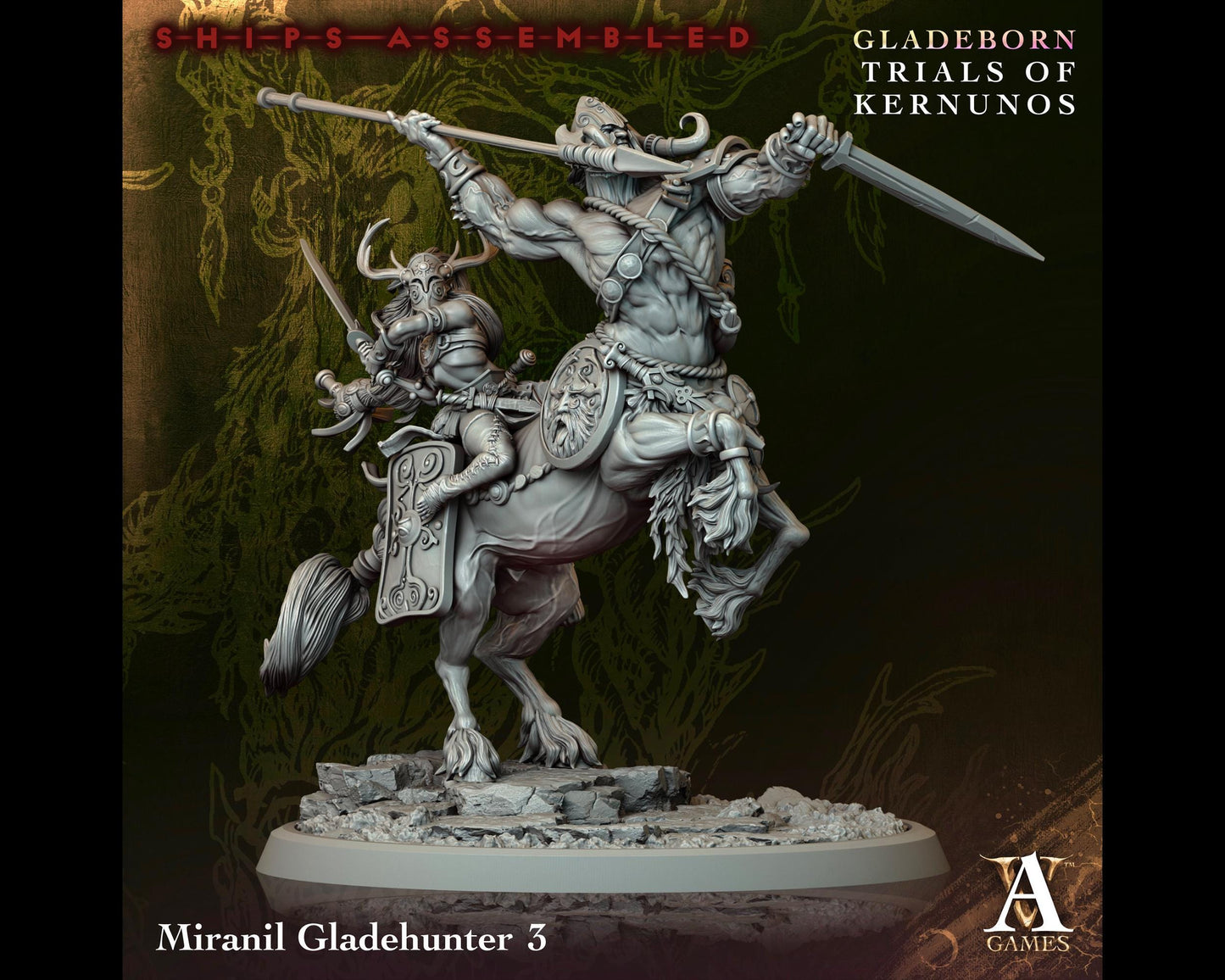 Miranil Gladehunter 3 - Trials of Kernunos - Highly Detailed Resin 8k 3D Printed Miniature