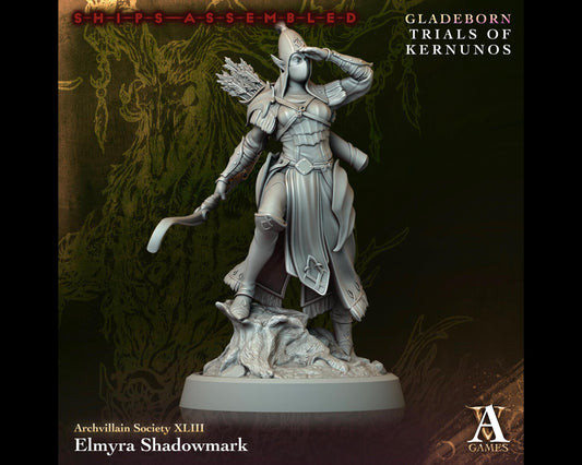 Elmyra Shadowmark - Trials of Kernunos - Highly Detailed Resin 8k 3D Printed Miniature