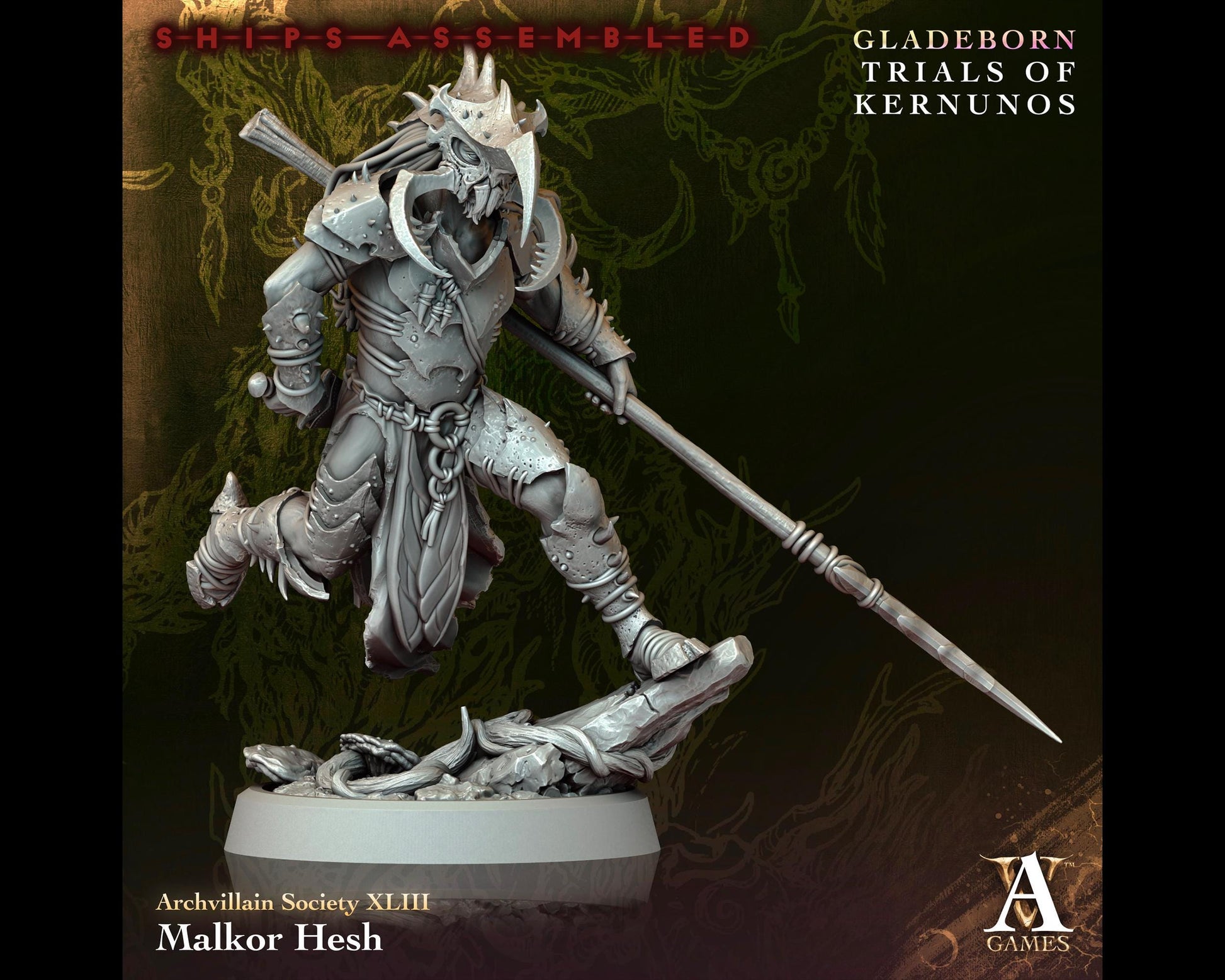 Malkor Hesh - Trials of Kernunos - Highly Detailed Resin 8k 3D Printed Miniature