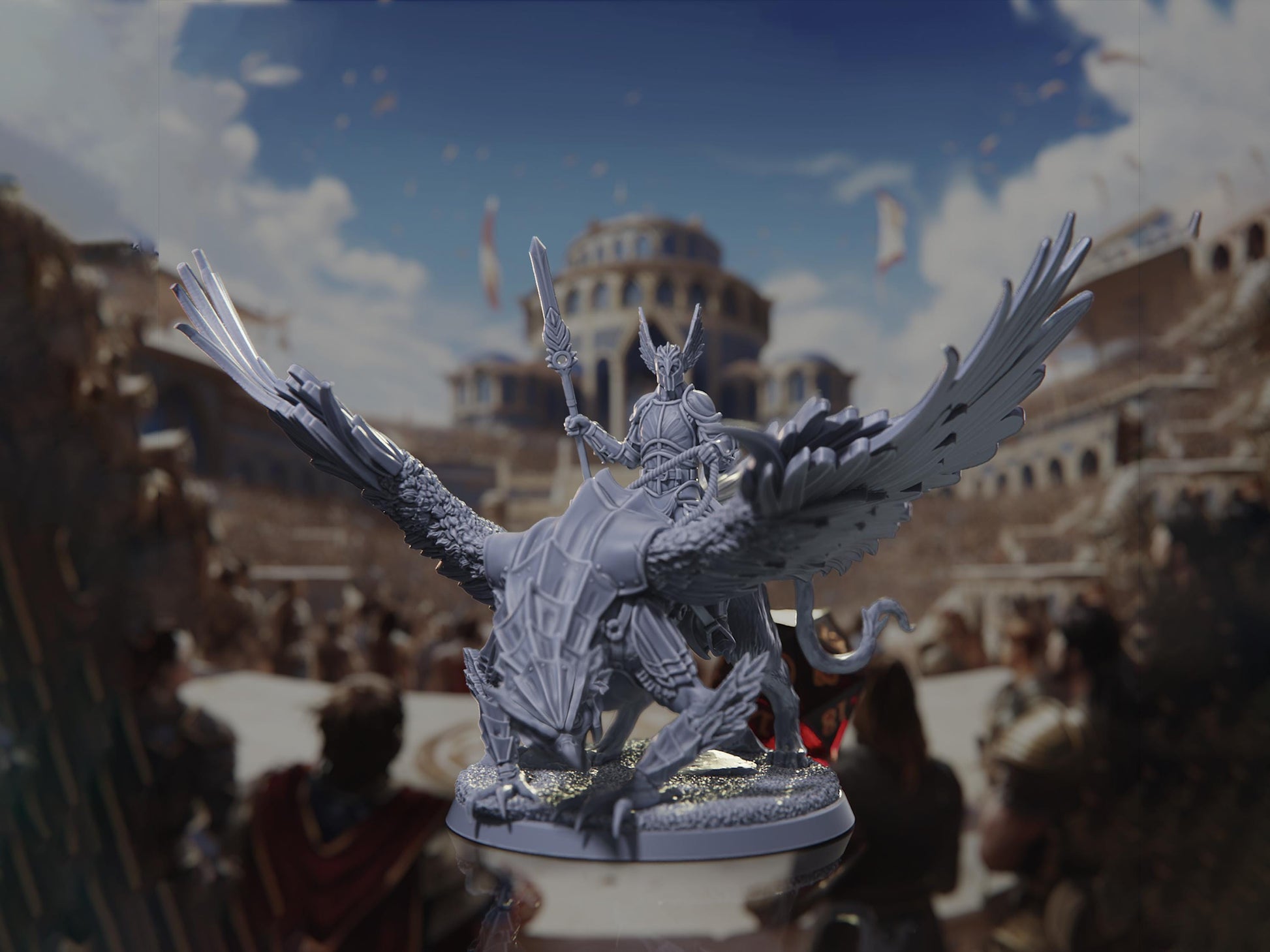 Champion of the Griffon Knights (Mounted or No Rider) - Tournament of Champions - Highly Detailed Resin 8k 3D Printed Miniature