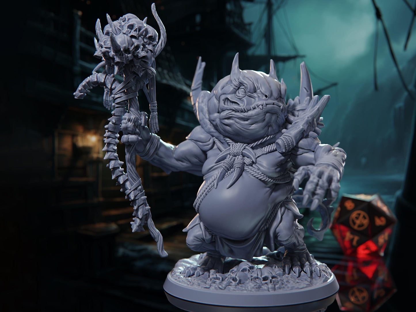 Green Slaad - Voyage of the Damned - Highly Detailed Resin 8k 3D Printed Miniature