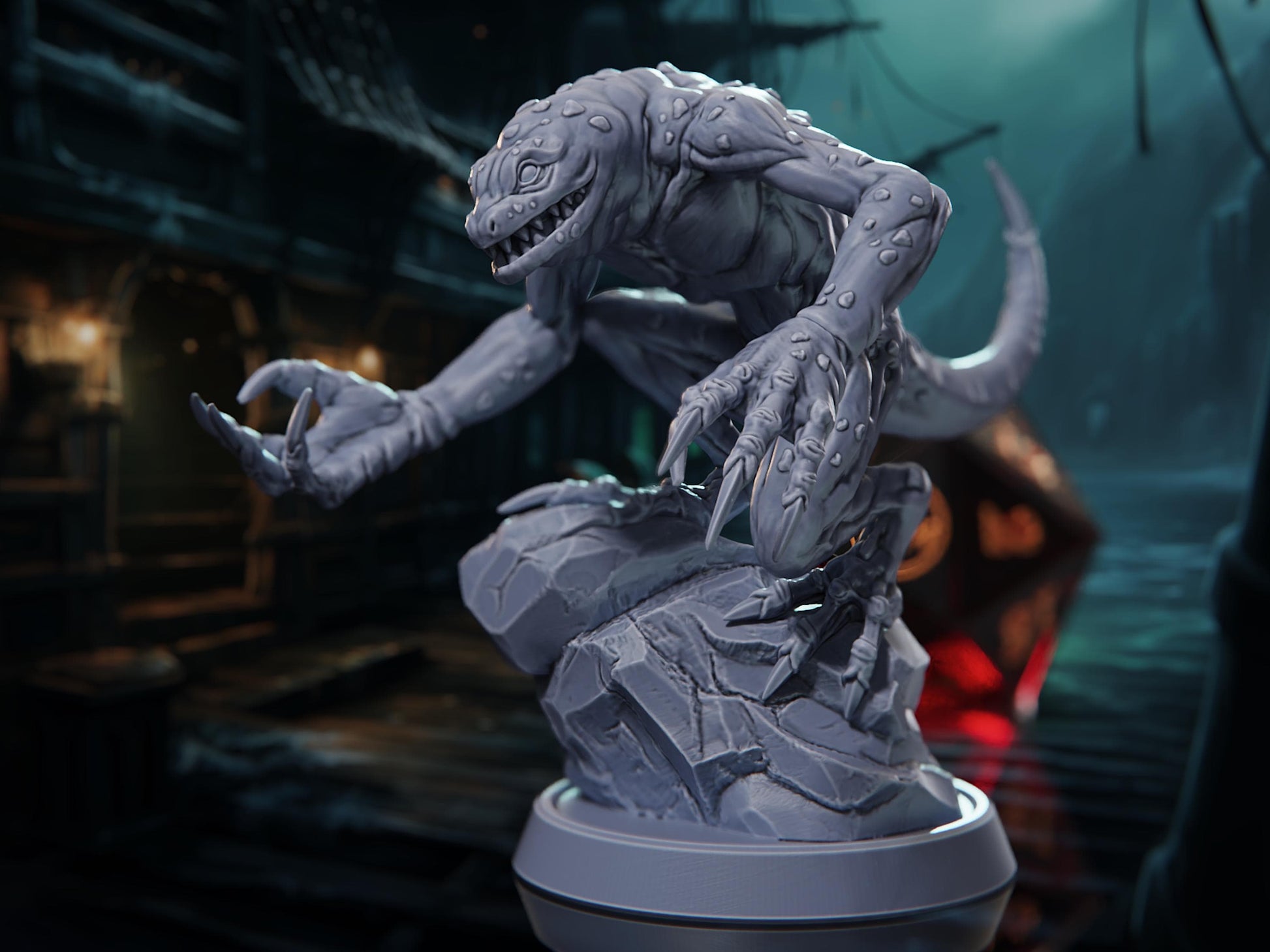 Red Slaad - Voyage of the Damned - Highly Detailed Resin 8k 3D Printed Miniature