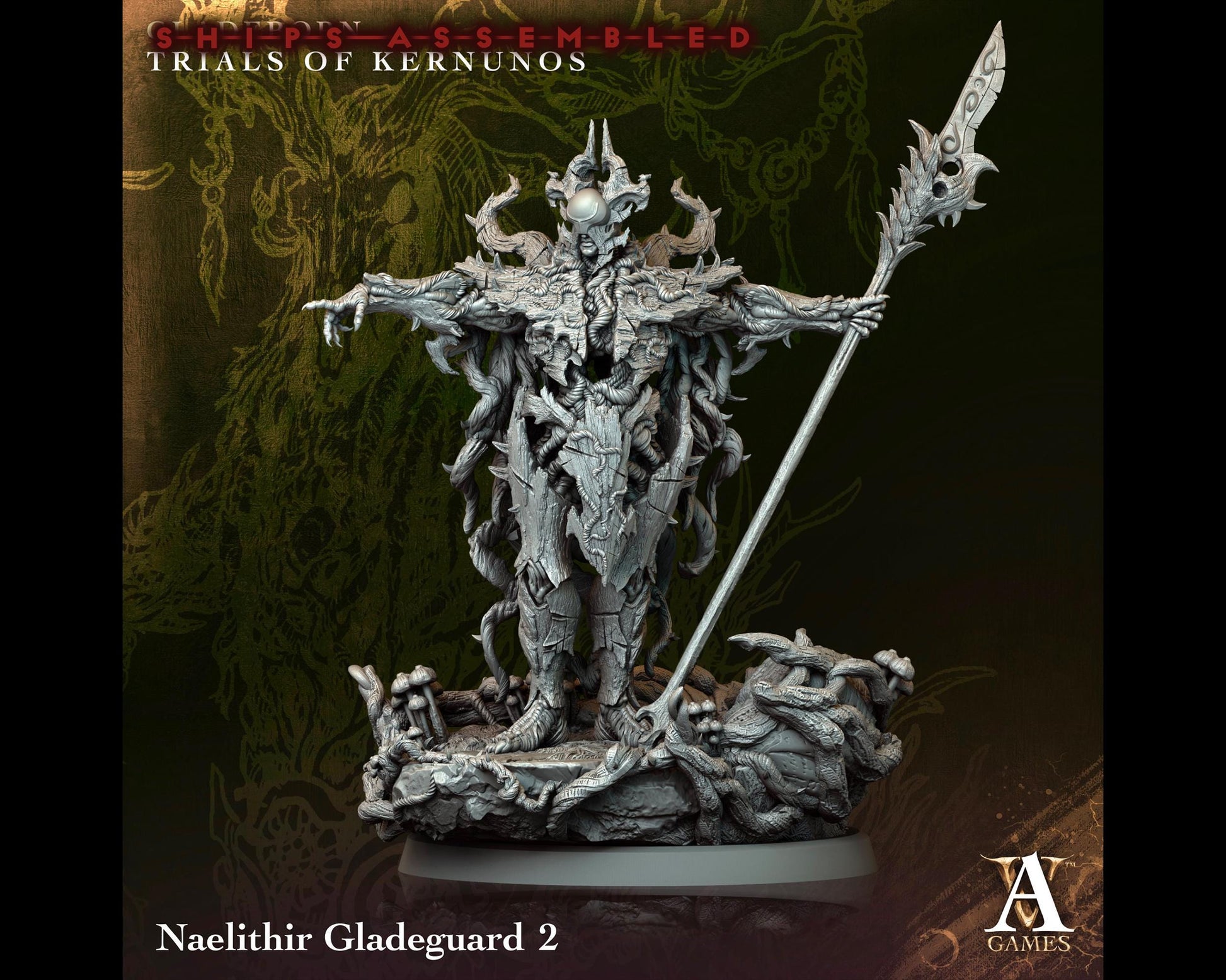 Naelithir Gladeguard 2 - Trials of Kernunos - Highly Detailed Resin 8k 3D Printed Miniature
