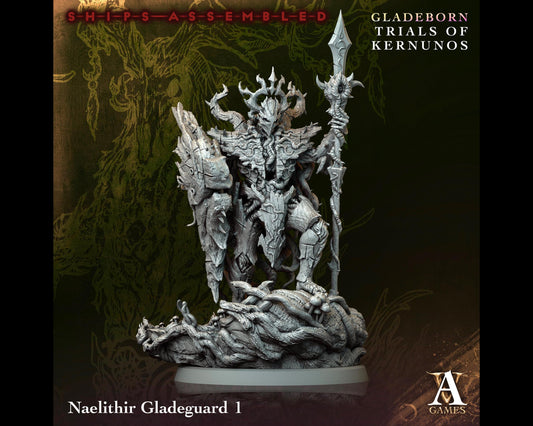 Naelithir Gladeguard 1 - Trials of Kernunos - Highly Detailed Resin 8k 3D Printed Miniature