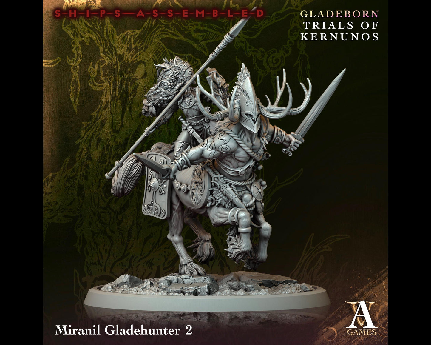 Miranil Gladehunter 2 - Trials of Kernunos - Highly Detailed Resin 8k 3D Printed Miniature