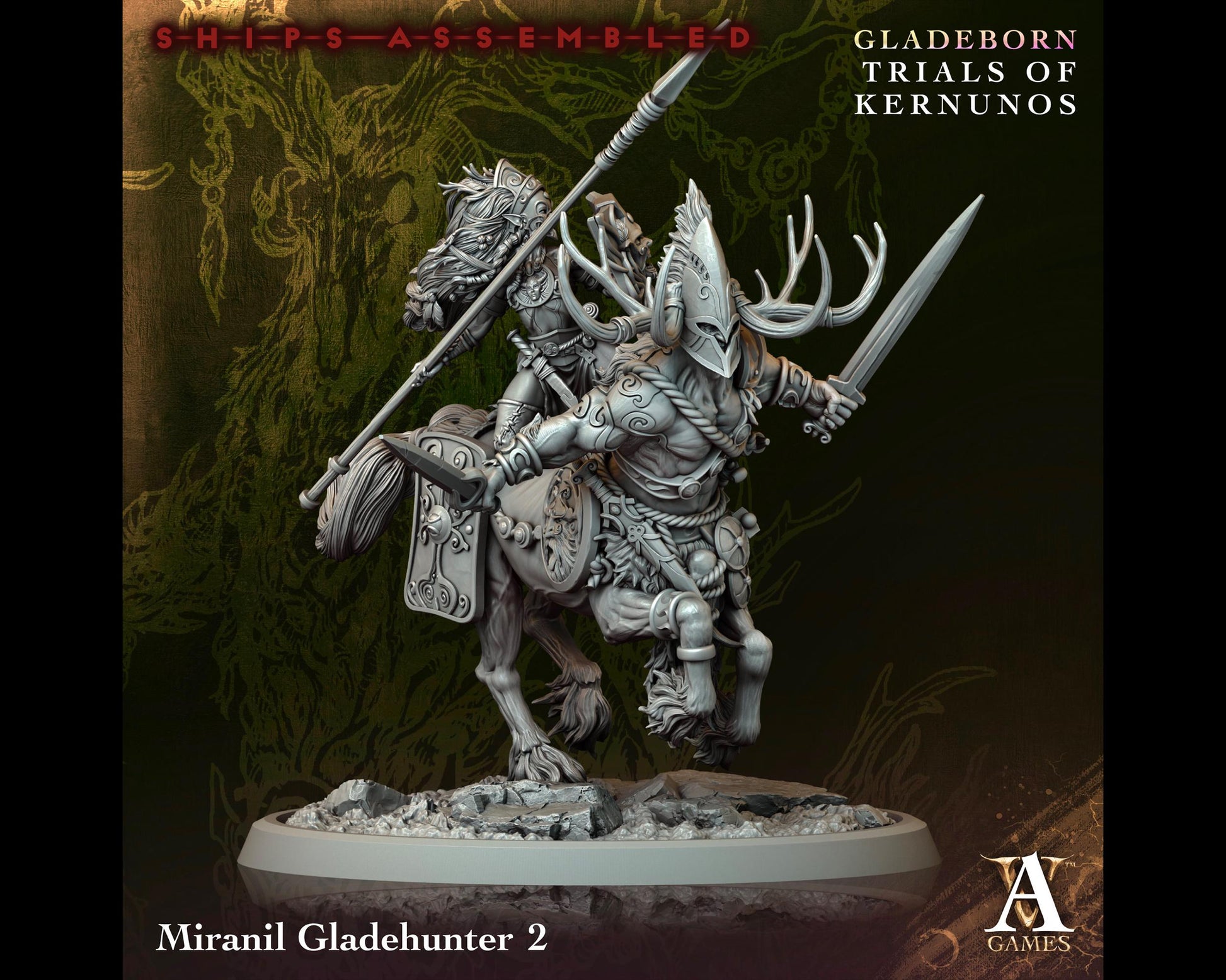 Miranil Gladehunter 2 - Trials of Kernunos - Highly Detailed Resin 8k 3D Printed Miniature