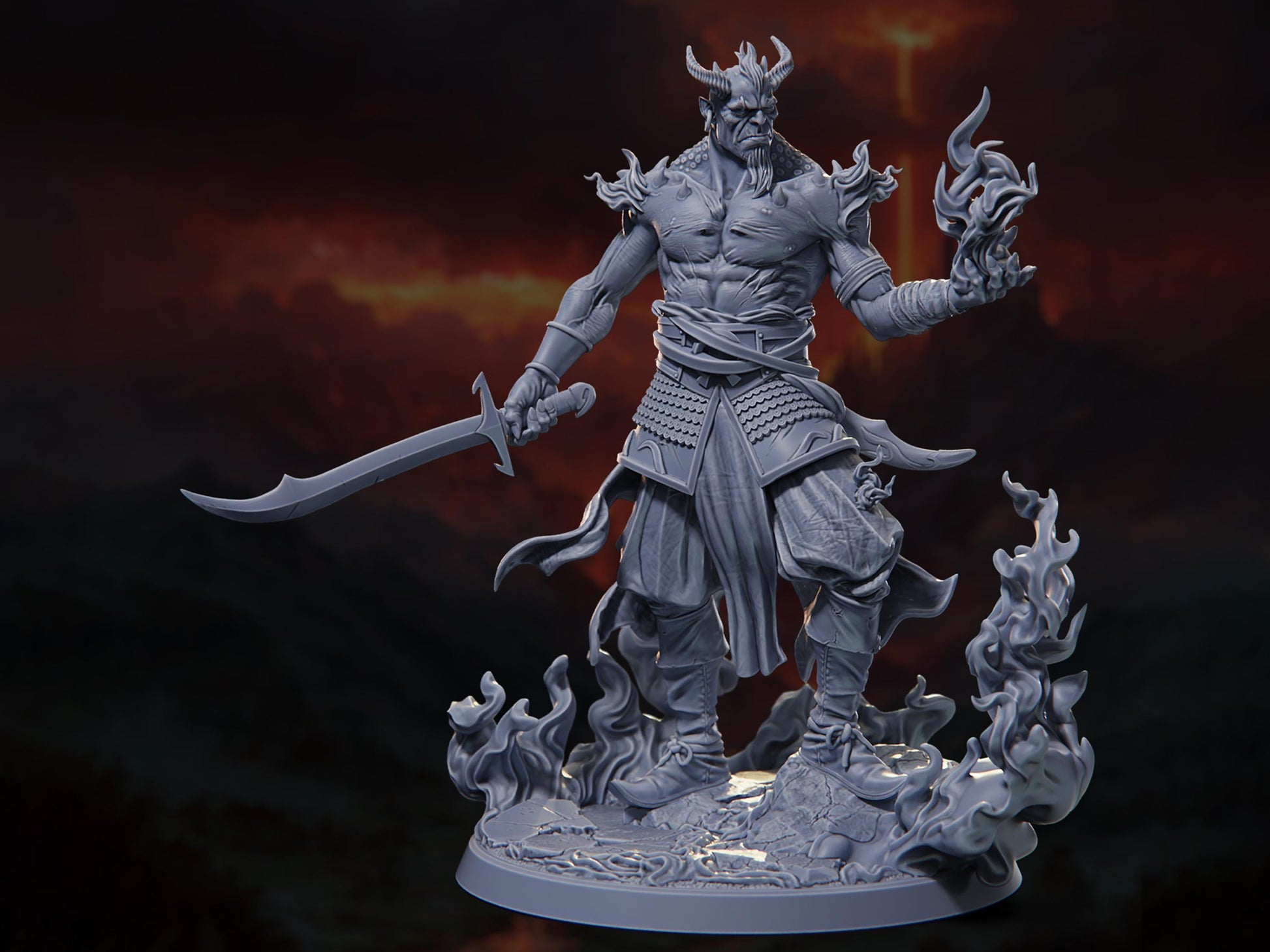 Efretti - The Conflagration - Highly Detailed Resin 8k 3D Printed Miniature