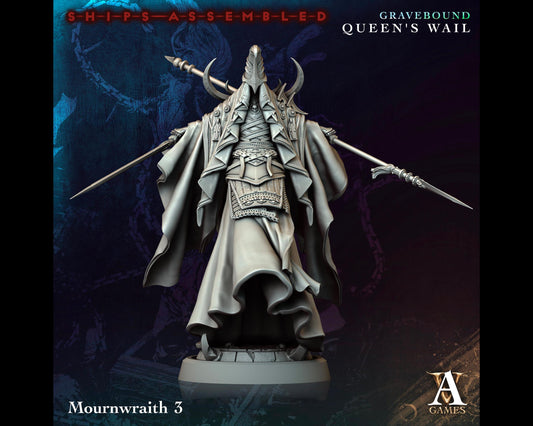 Mournwraith 3 - Gravebound: Queen's Wail - Highly Detailed Resin 8k 3D Printed Miniature