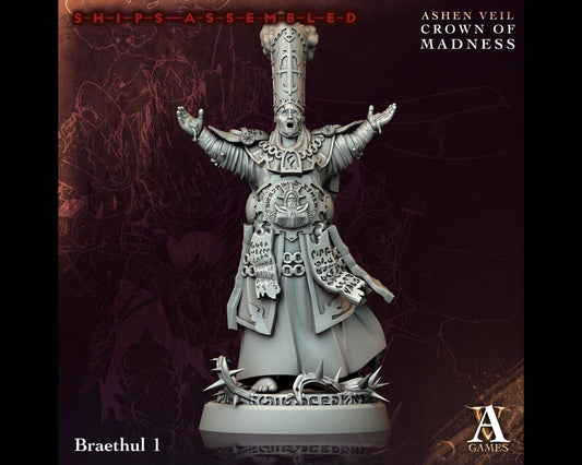 Braethul 1 - Crown of Madness - Highly Detailed Resin 8k 3D Printed Miniature