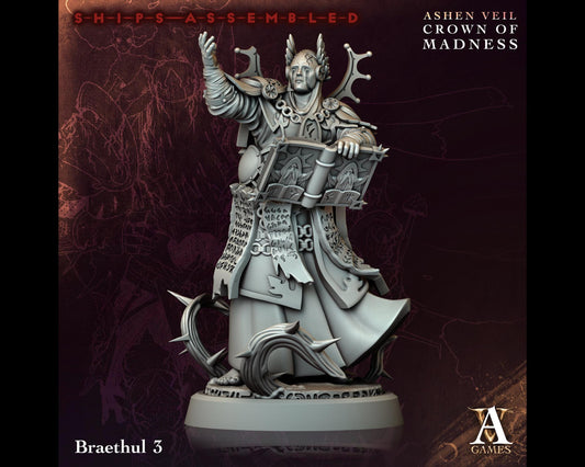 Braethul 3 - Crown of Madness - Highly Detailed Resin 8k 3D Printed Miniature