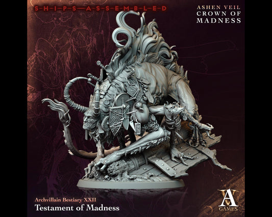 Testament of Madness - Crown of Madness - Highly Detailed Resin 8k 3D Printed Miniature