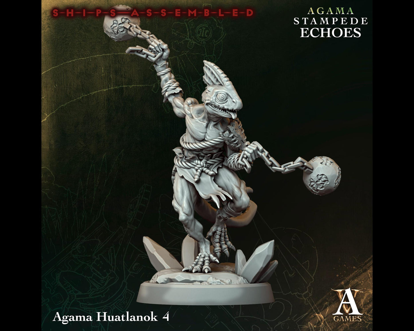 Huatlanok 4 - Stampede Echoes - Highly Detailed Resin 8k 3D Printed Miniature