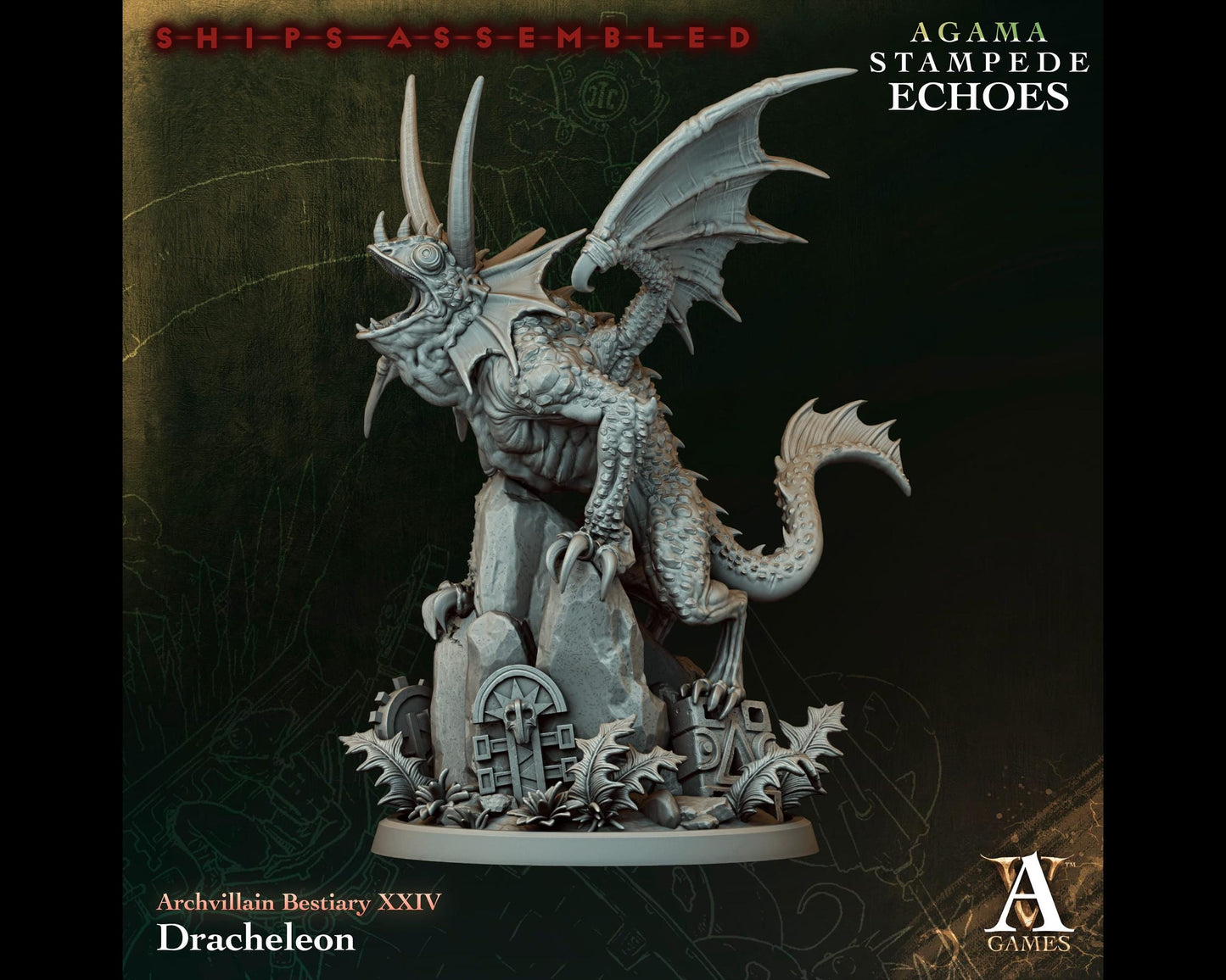 Dracheleon - Stampede Echoes - Highly Detailed Resin 8k 3D Printed Miniature