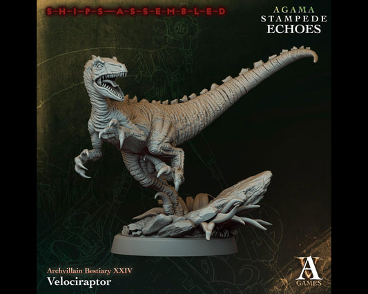 Velociraptor - Stampede Echoes - Highly Detailed Resin 8k 3D Printed Miniature