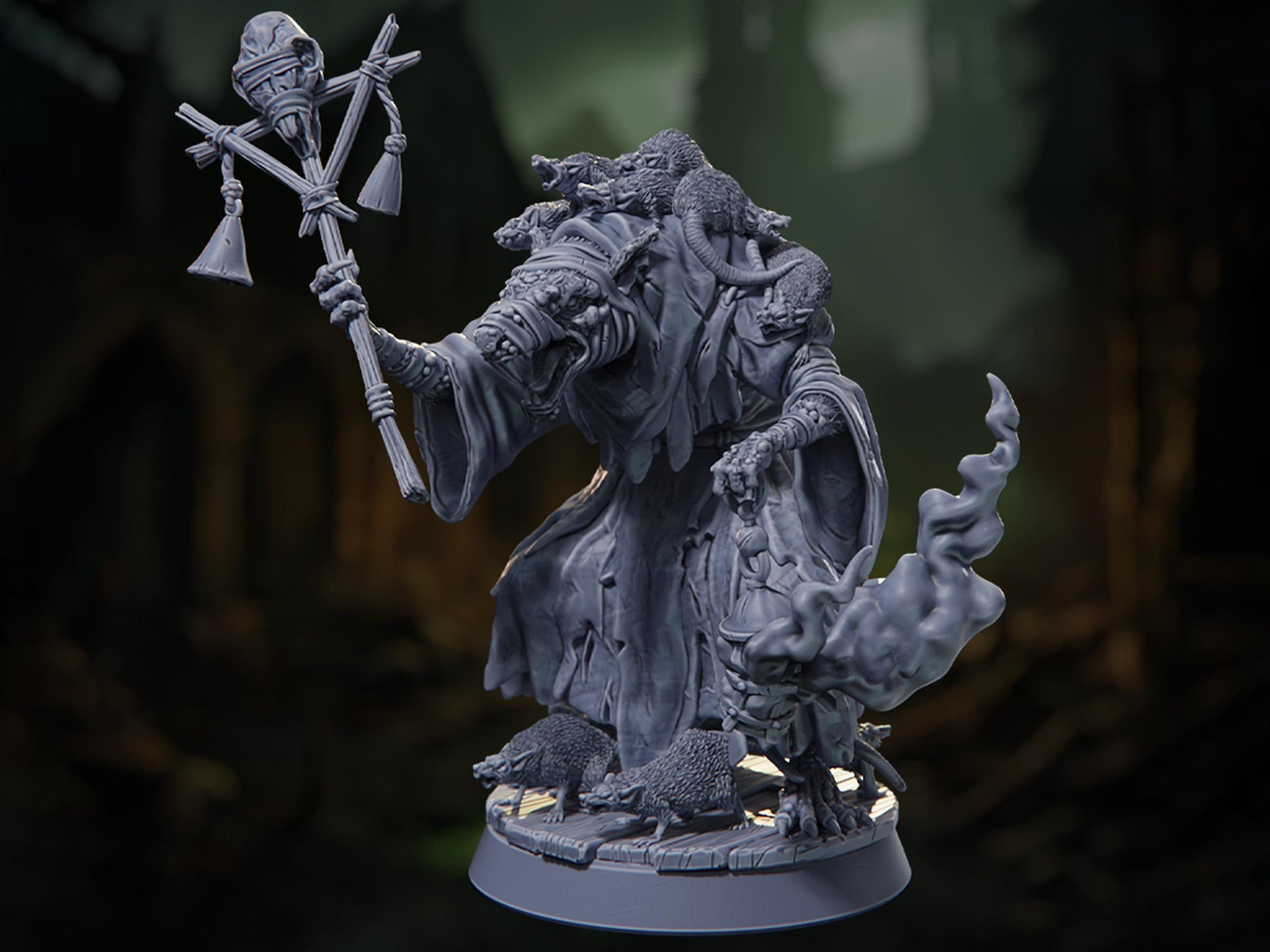 Plague Priest - Death by Plague - Highly Detailed Resin 8k 3D Printed Miniature