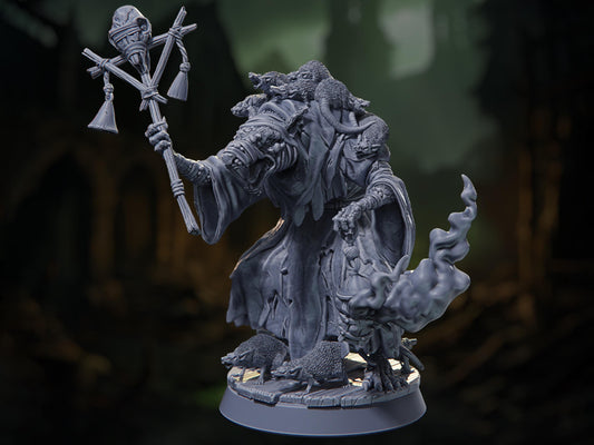 Plague Priest - Death by Plague - Highly Detailed Resin 8k 3D Printed Miniature