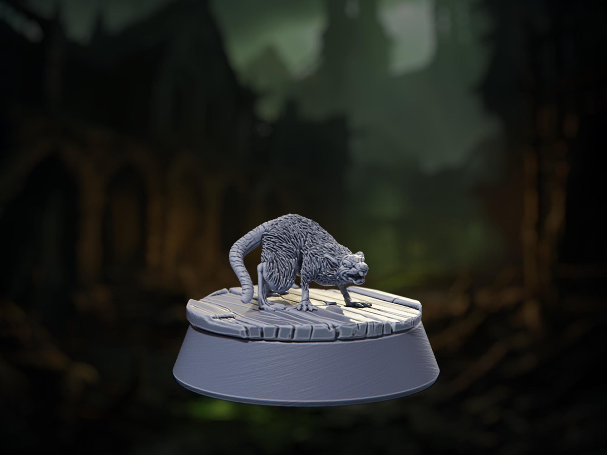 Rat Companion - Death by Plague - Highly Detailed Resin 8k 3D Printed Miniature