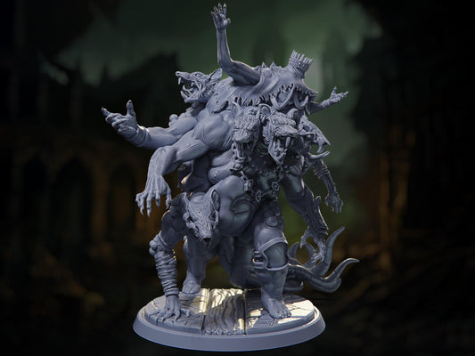 Rat King - Death by Plague - Highly Detailed Resin 8k 3D Printed Miniature