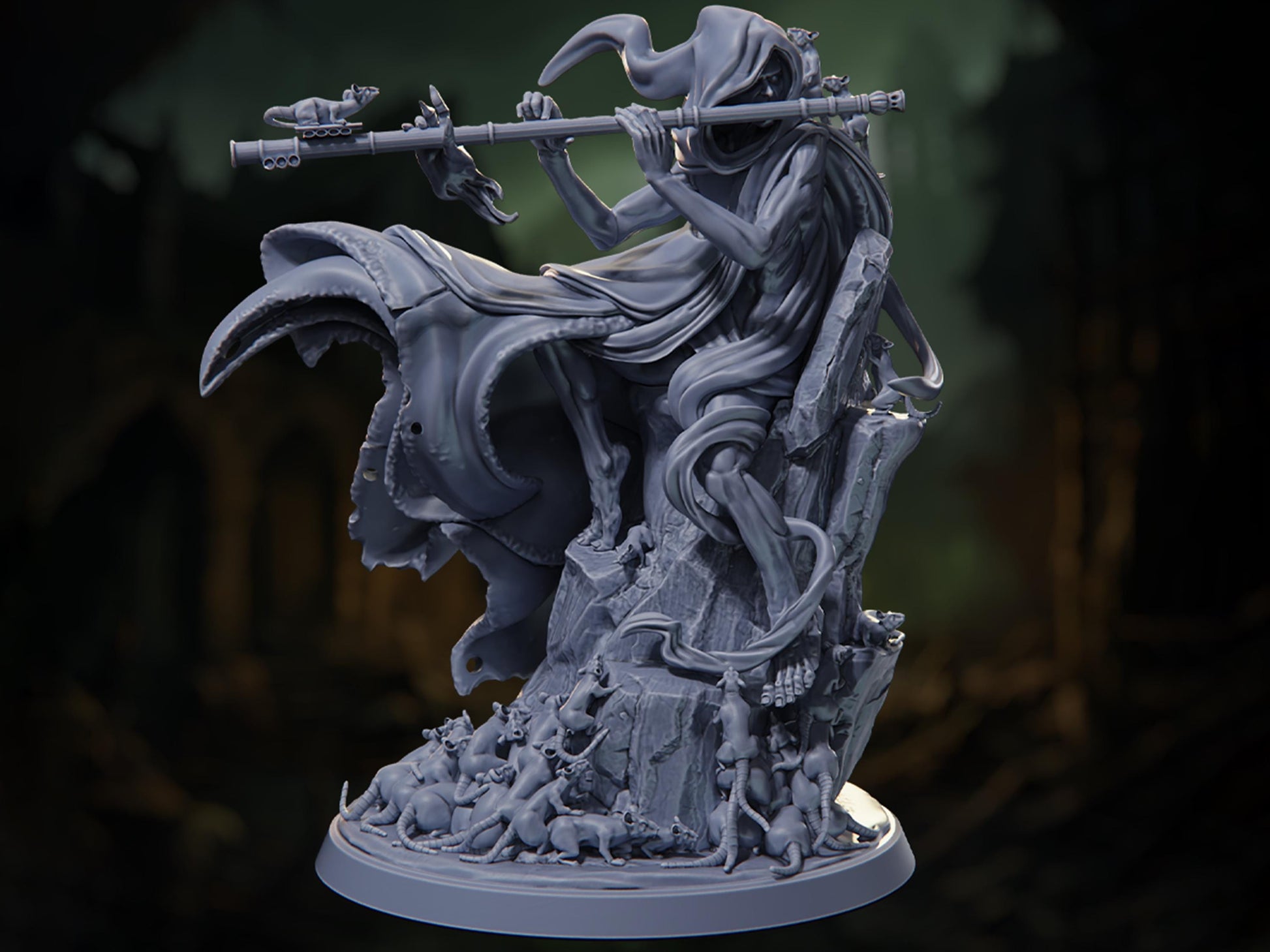 The Pied Piper - Death by Plague - Highly Detailed Resin 8k 3D Printed Miniature
