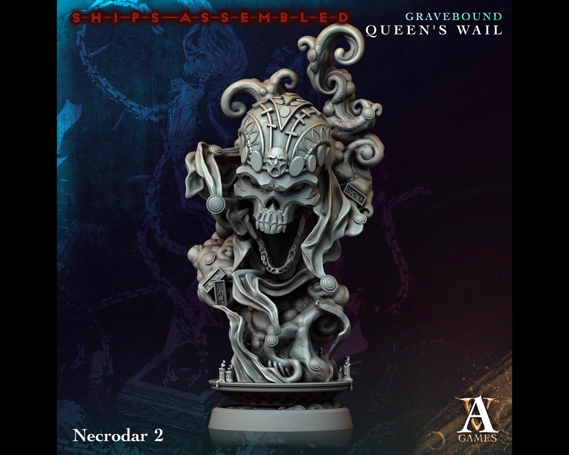 Necrodar 2 - Gravebound: Queen's Wail - Highly Detailed Resin 8k 3D Printed Miniature