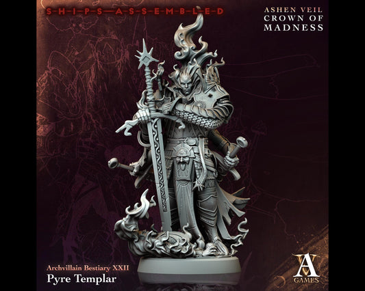 Pyre Templar- Crown of Madness - Highly Detailed Resin 8k 3D Printed Miniature