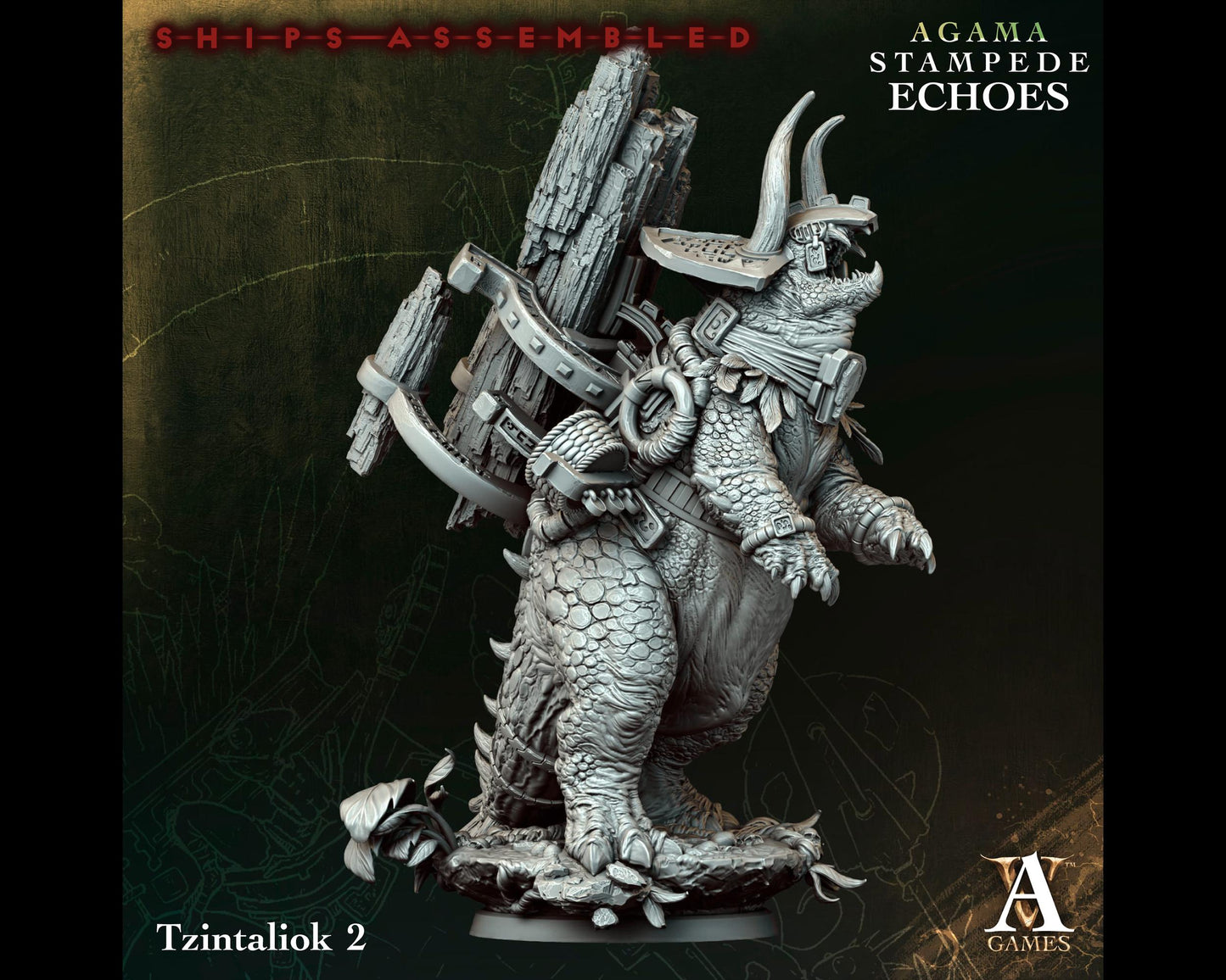 Tzintaliok 2 - Stampede Echoes - Highly Detailed Resin 8k 3D Printed Miniature