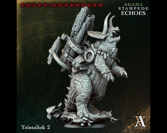 Tzintaliok 2 - Stampede Echoes - Highly Detailed Resin 8k 3D Printed Miniature
