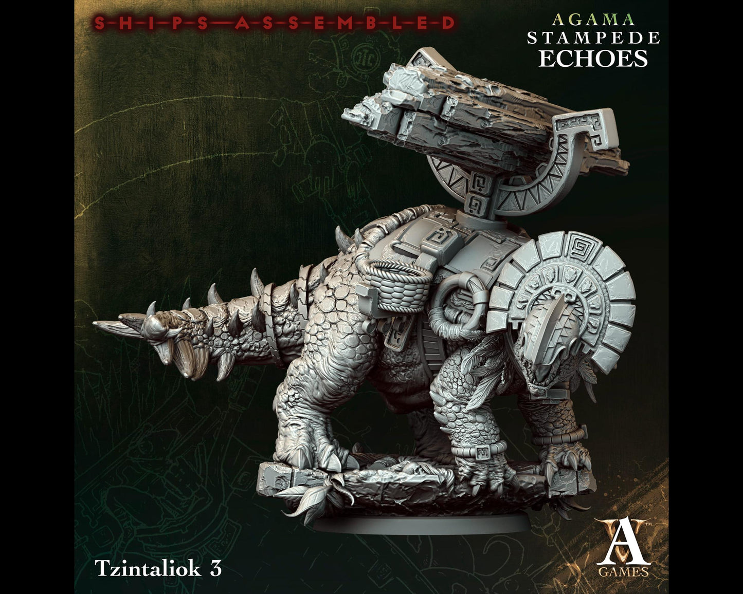 Tzintaliok 3 - Stampede Echoes - Highly Detailed Resin 8k 3D Printed Miniature