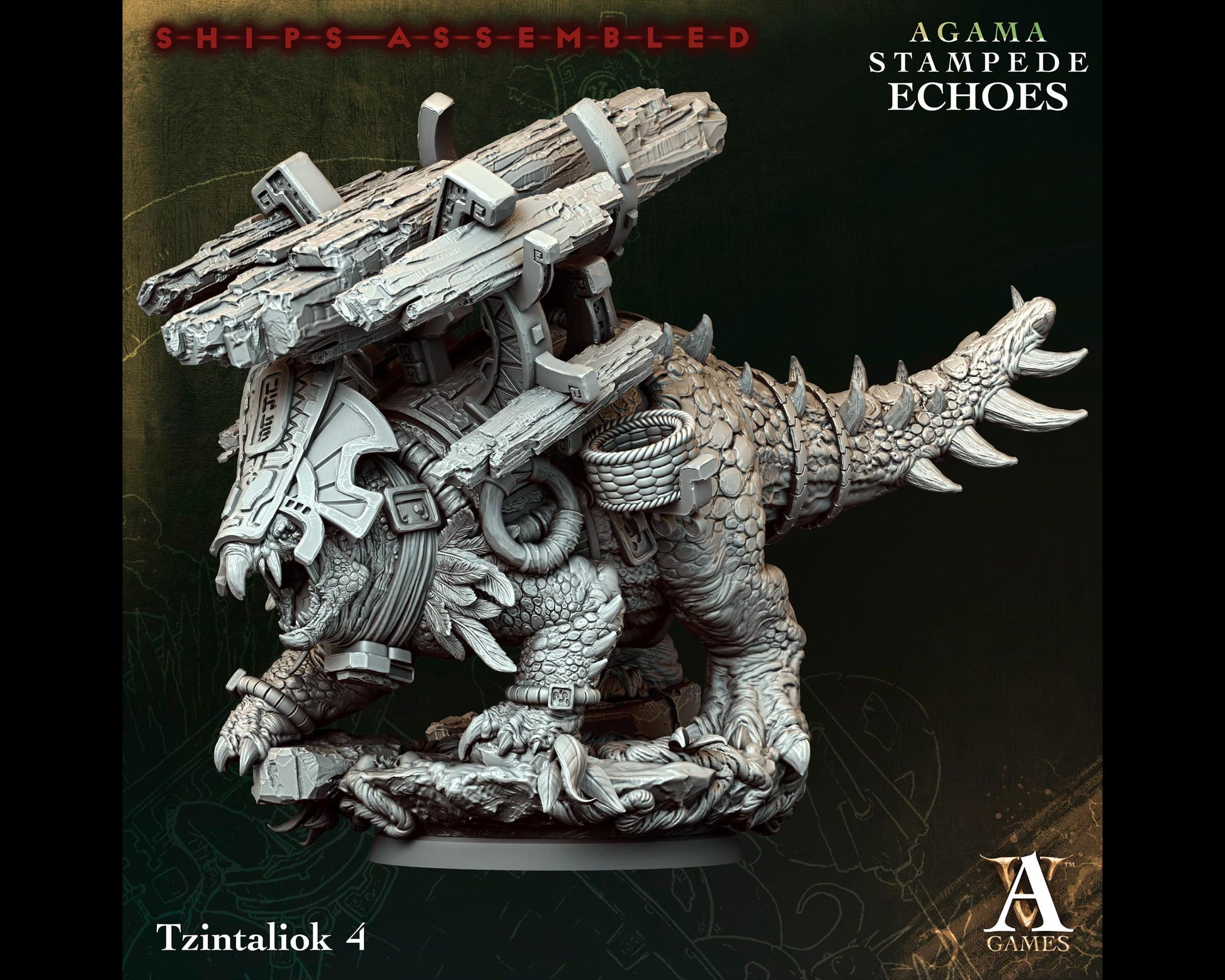 Tzintaliok 4 - Stampede Echoes - Highly Detailed Resin 8k 3D Printed Miniature