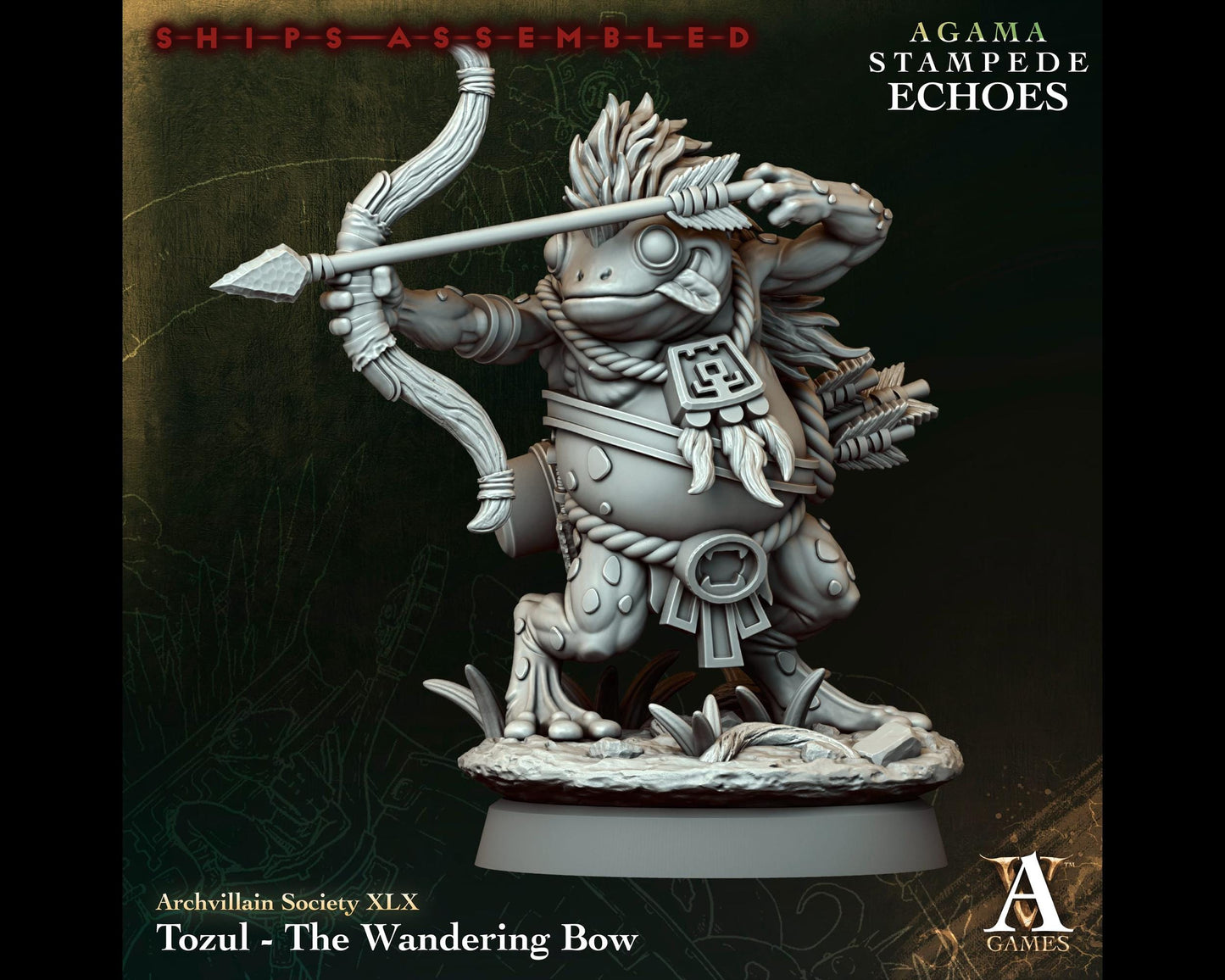 Tozul, The Wandering Bow - - Stampede Echoes - Highly Detailed Resin 8k 3D Printed Miniature