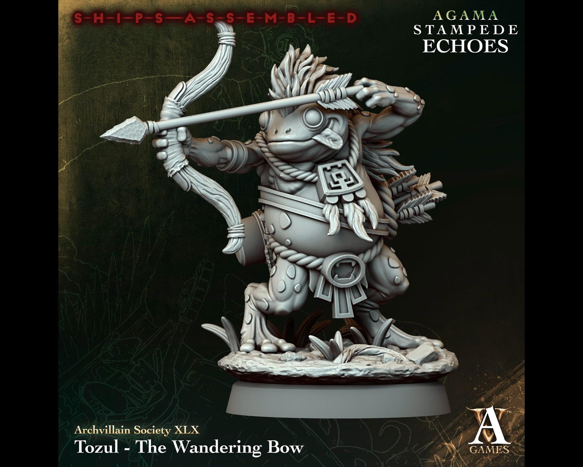 Tozul, The Wandering Bow - - Stampede Echoes - Highly Detailed Resin 8k 3D Printed Miniature