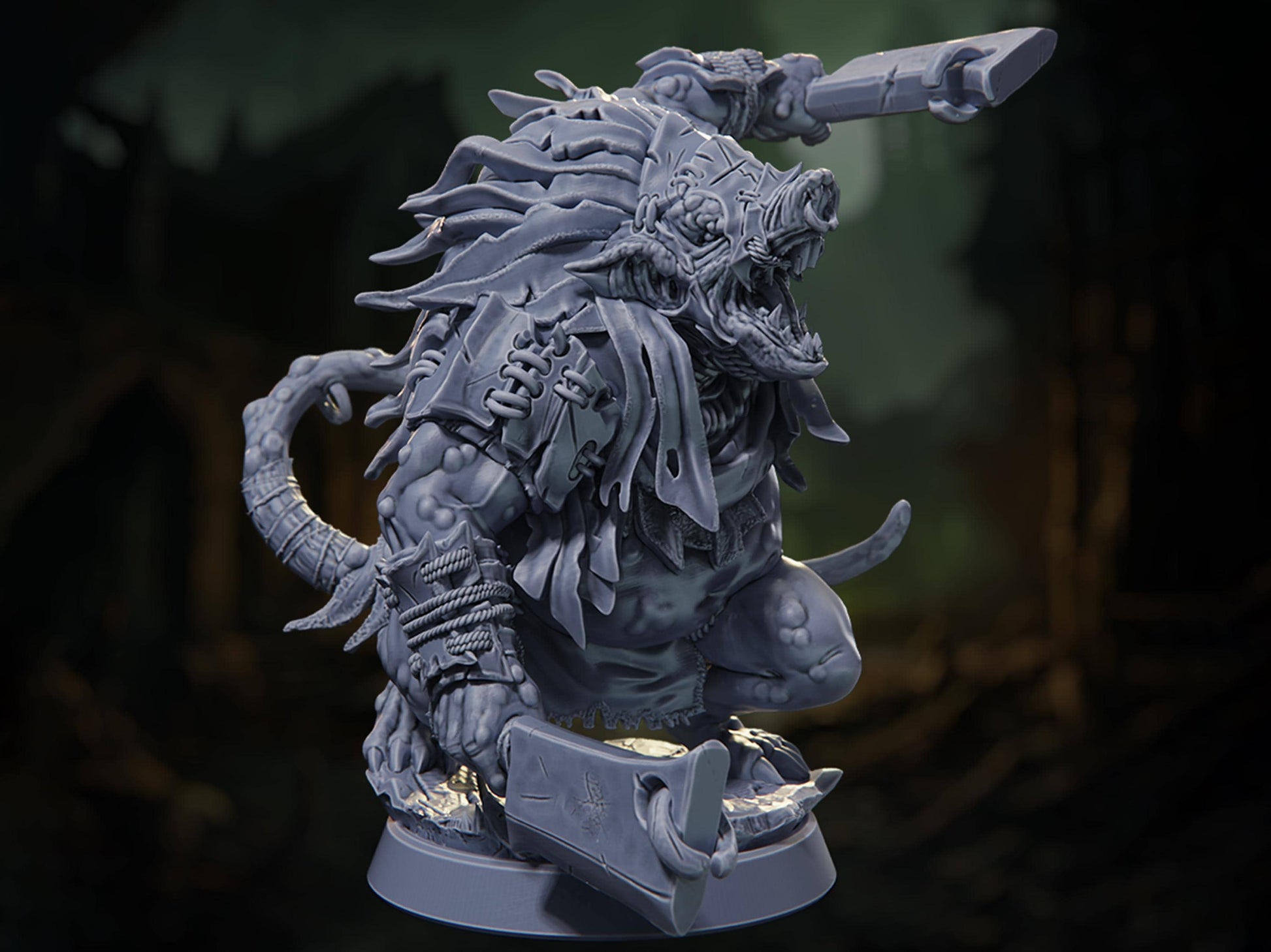Plague Carrier - Death by Plague - Highly Detailed Resin 8k 3D Printed Miniature