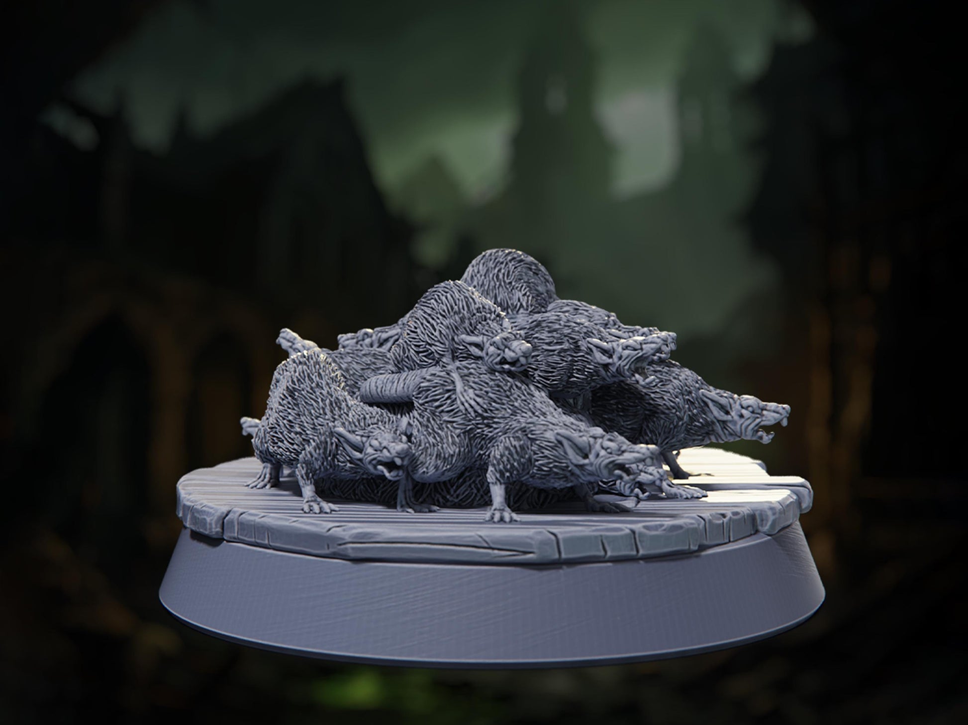 Rat Infestation - Death by Plague - Highly Detailed Resin 8k 3D Printed Miniature