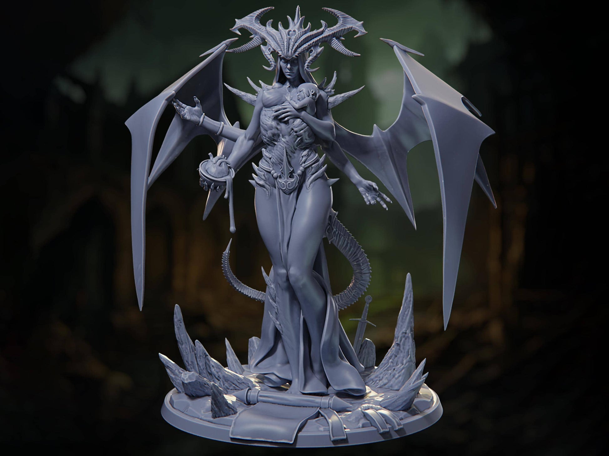 Plague Heir - Death by Plague - Highly Detailed Resin 8k 3D Printed Miniature