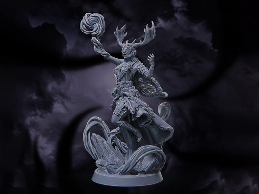 Vaellyn Moon-Thorn - Human Druid/Warlock - Nightmares of the Far Realm - Highly Detailed Resin 8k 3D Printed Miniature