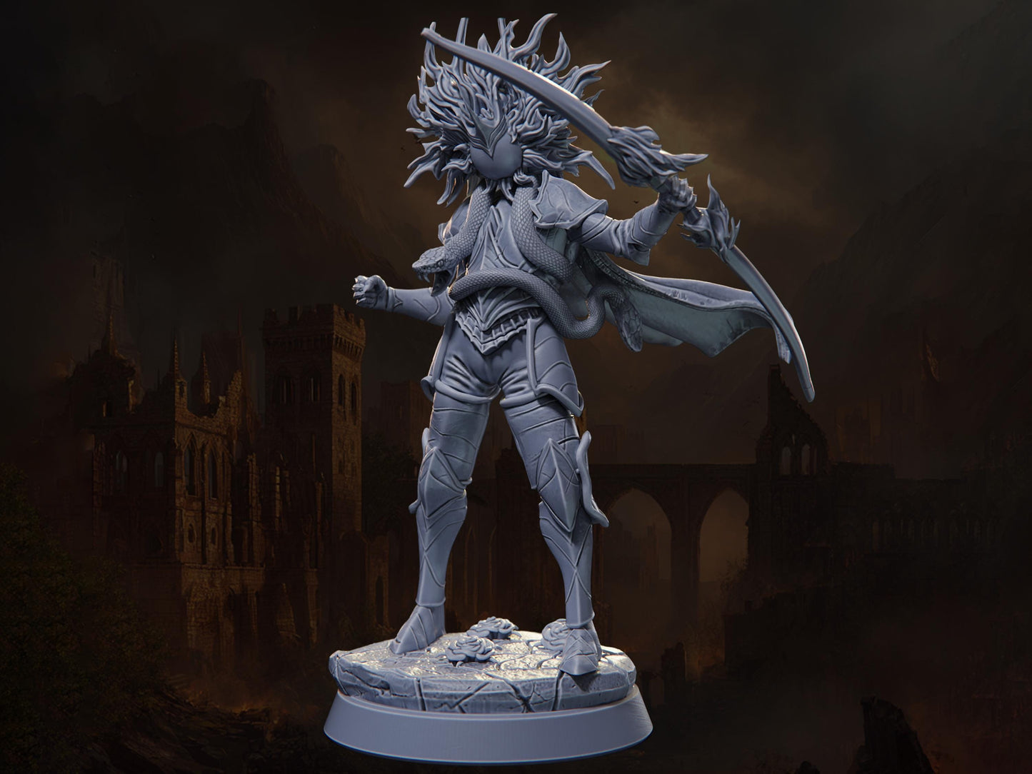 Conquest, White Horseman (Dismounted) - Riders of Ruin - Highly Detailed Resin 8k 3D Printed Miniature