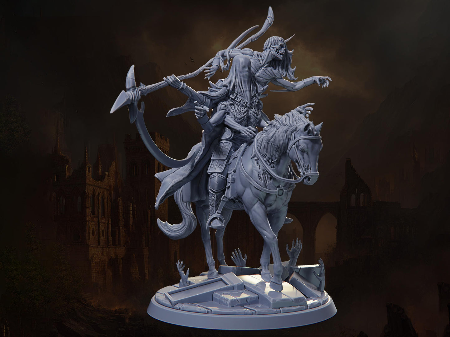 Death, Pale Horseman - Riders of Ruin - Highly Detailed Resin 8k 3D Printed Miniature