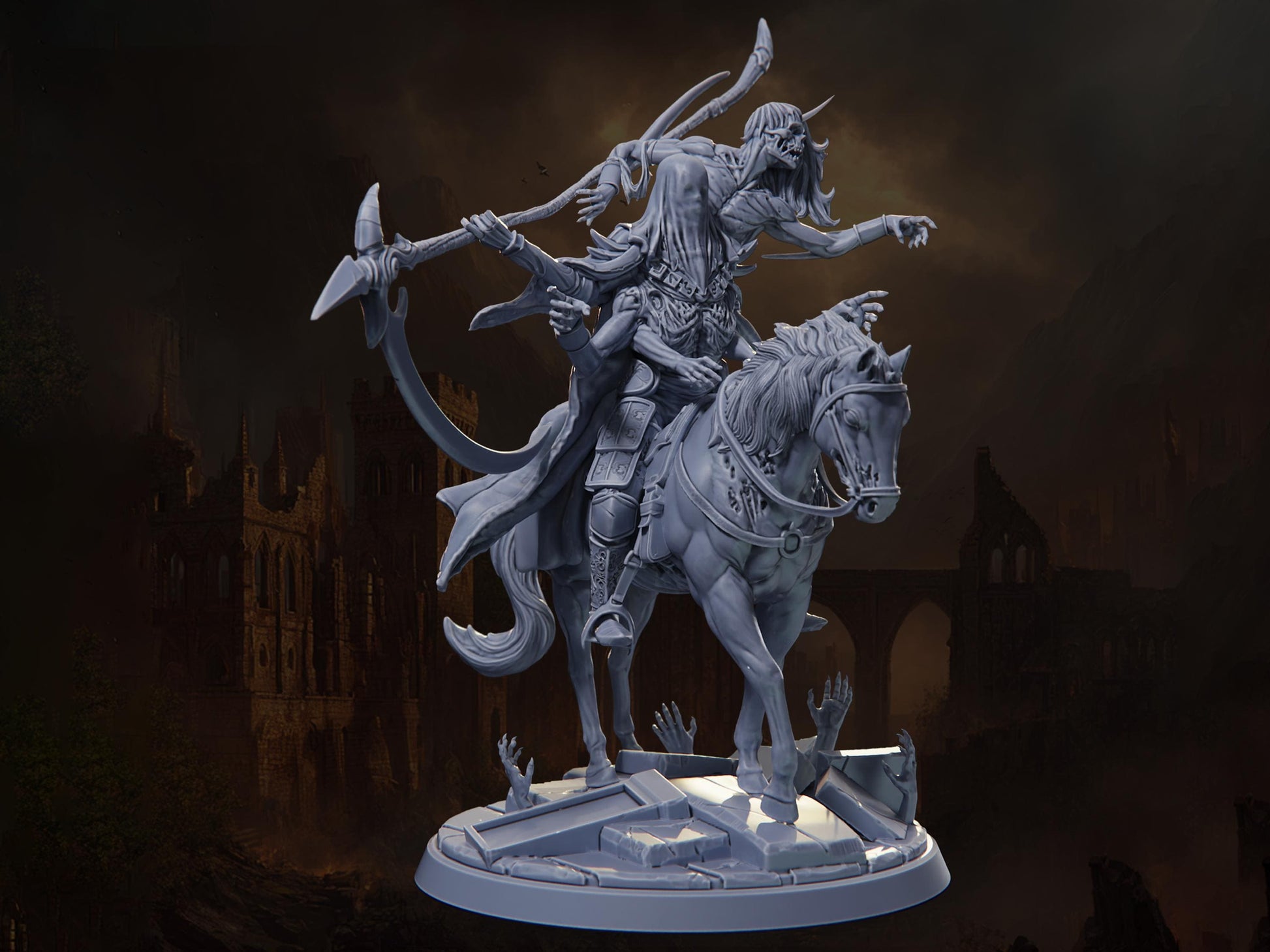 Death, Pale Horseman - Riders of Ruin - Highly Detailed Resin 8k 3D Printed Miniature