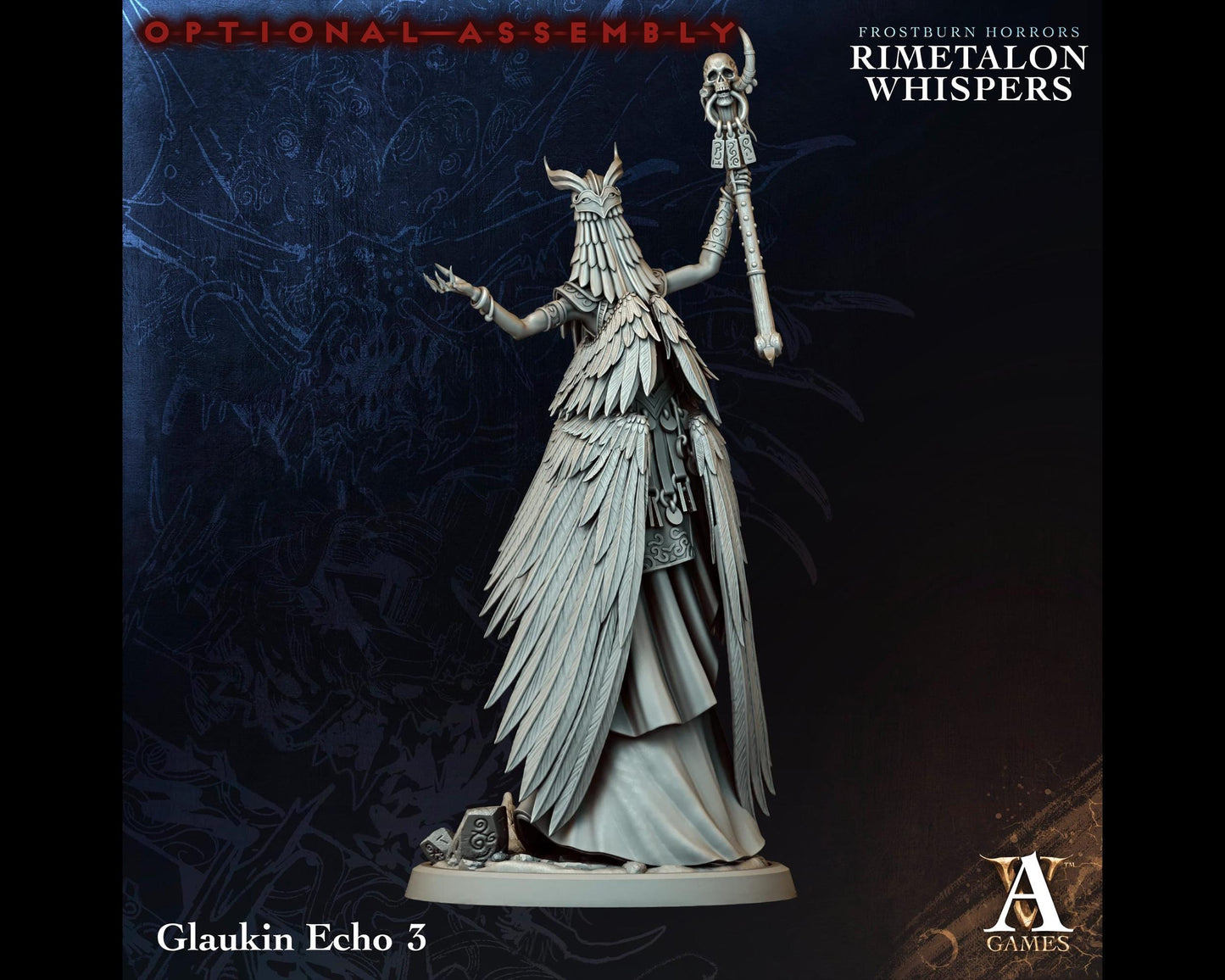 Glaukin Echo 3 - Rimetalon Whispers - Highly Detailed Resin 8k 3D Printed Miniature