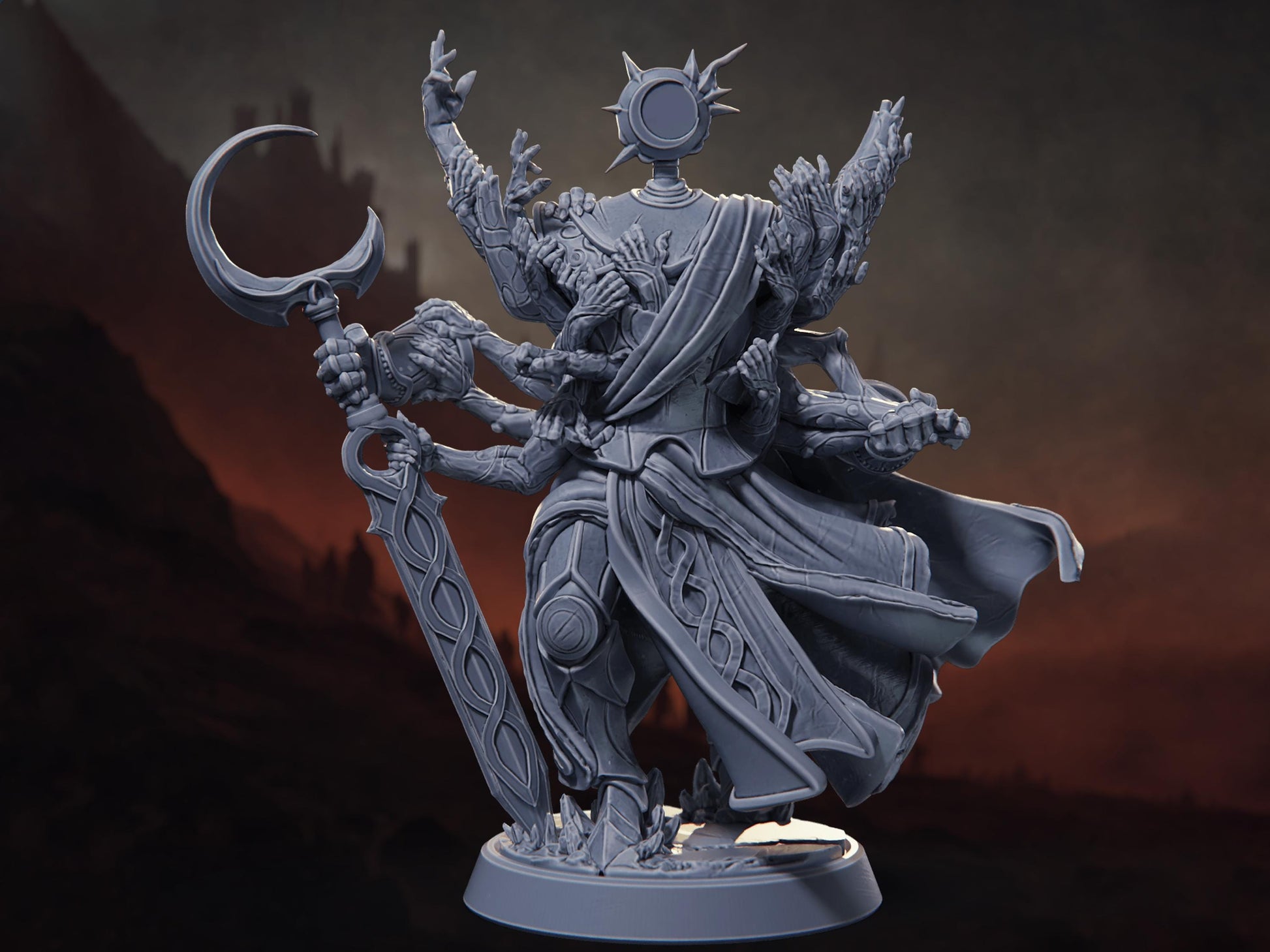 Eclipse Knight - Crusade of Penitence - Highly Detailed Resin 8k 3D Printed Miniature